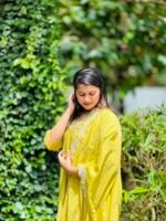 Blooming Yellow Flyer Salwar - Image 2
