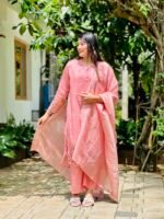 Pink Silk Salwar (cut work)