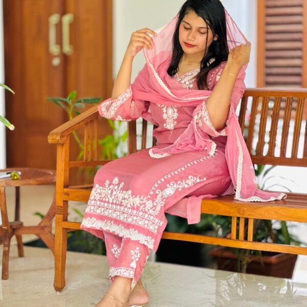 Pink Organza Salwar
