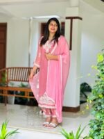 Pink Organza Salwar - Image 2