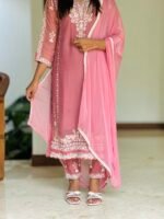 Pink Organza Salwar - Image 4
