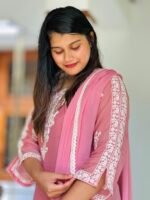 Pink Organza Salwar - Image 3