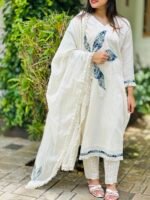 White Blossom Salwar (Side Open) - Image 7