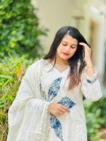 White Blossom Salwar (Side Open)