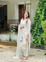 White Blossom Salwar (Side Open) - Image 4