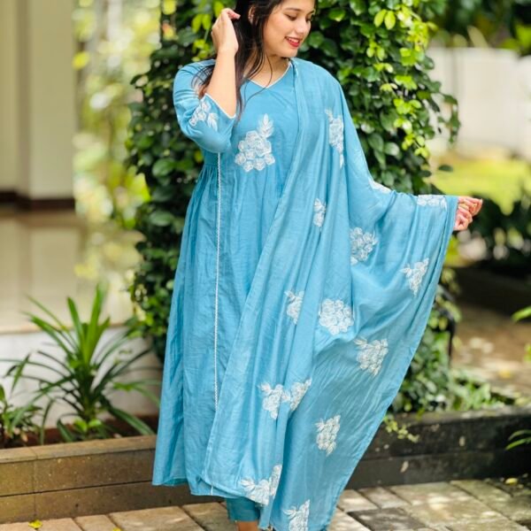 Lighty Blue Flyer Salwar