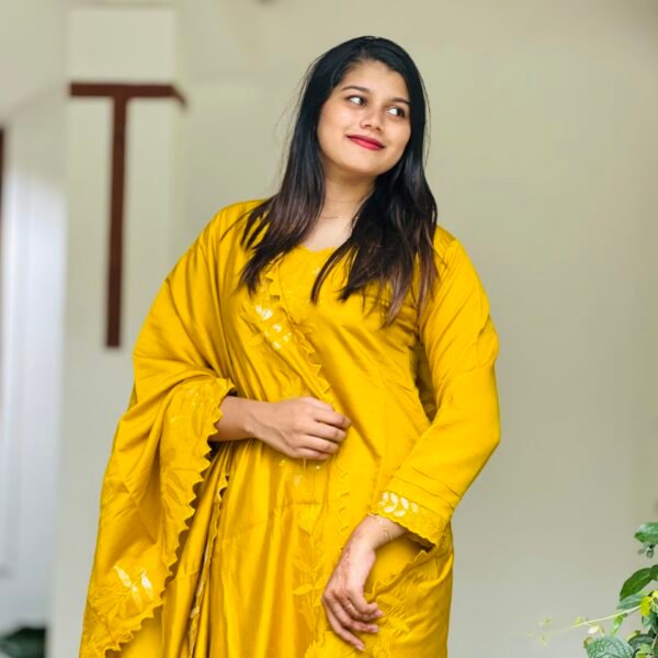 Golden Leaf Salwar (Side Open)