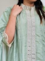 Silver Green Sharvani Type Salwar - Image 2