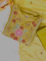 Pure Mal Chanderi Blossom Salwar - Image 3